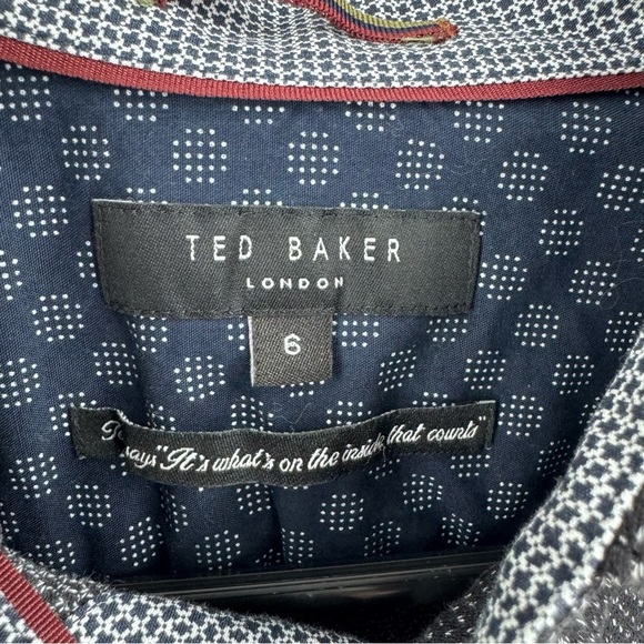 Ted Baker London Gray Button Down Polo Shirt - Picture 5 of 7